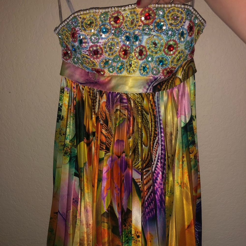 Multi colored Sherri Hill strapless dress